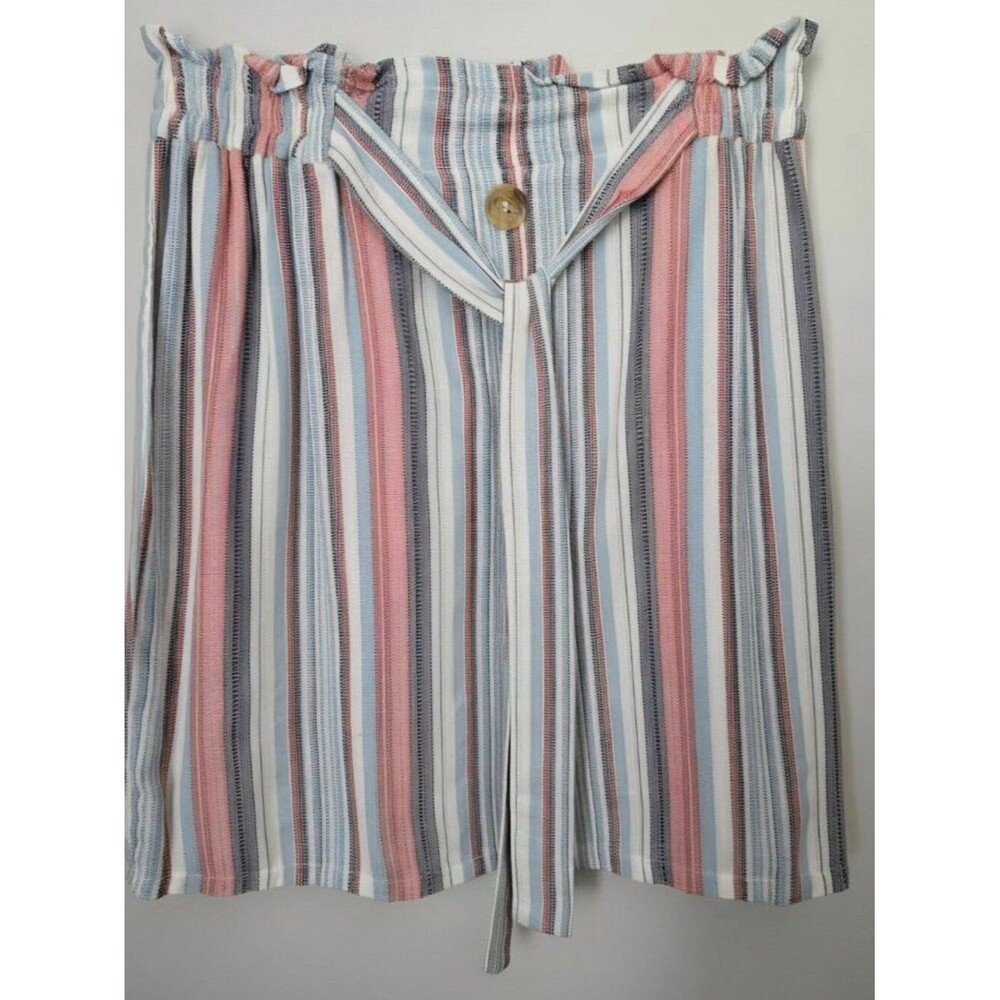 NWT Angie Striped Paperbag Waist Tie-front Mini Skirt | Junior XL